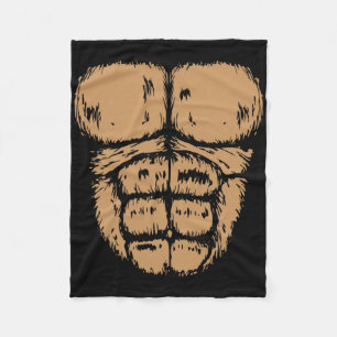 Gorilla Monkey Belly Chest Costume Diy Halloween Fleece Blanket