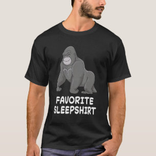 Gorilla Monkey Gorillas Nap Sleeping Sleep Pajama T-Shirt