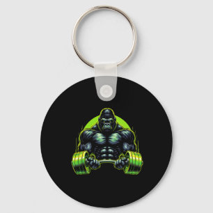 Gorilla Monkey Gym Wear Bodybuilding Workout Motiv Keychain