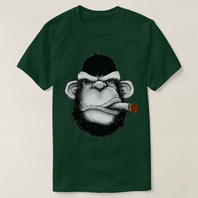 Gorilla monkey with cigar T-Shirt (Design Front)
