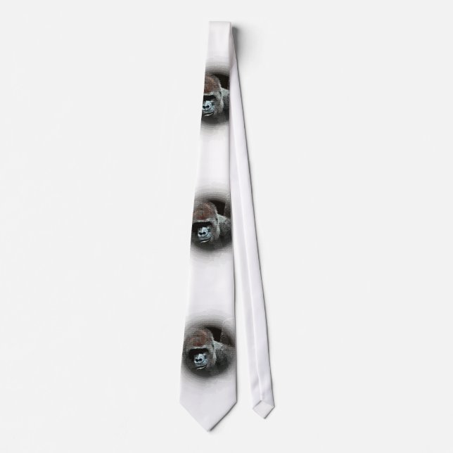 Gorilla Mosaic Portrait Neck Ties (Front)