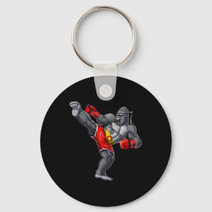 Gorilla Muay Thai Boxing Karate Kickboxing Martial Keychain