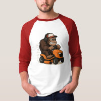 Gorilla on a Lawn Mower T-shirt