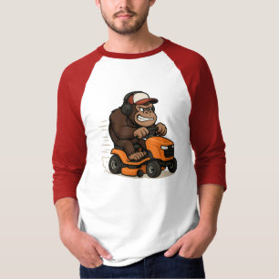 Gorilla on a Lawn Mower T-shirt