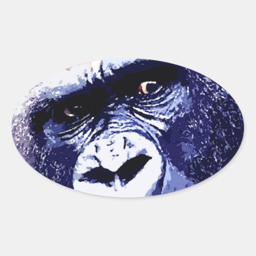 Gorilla Oval Sticker