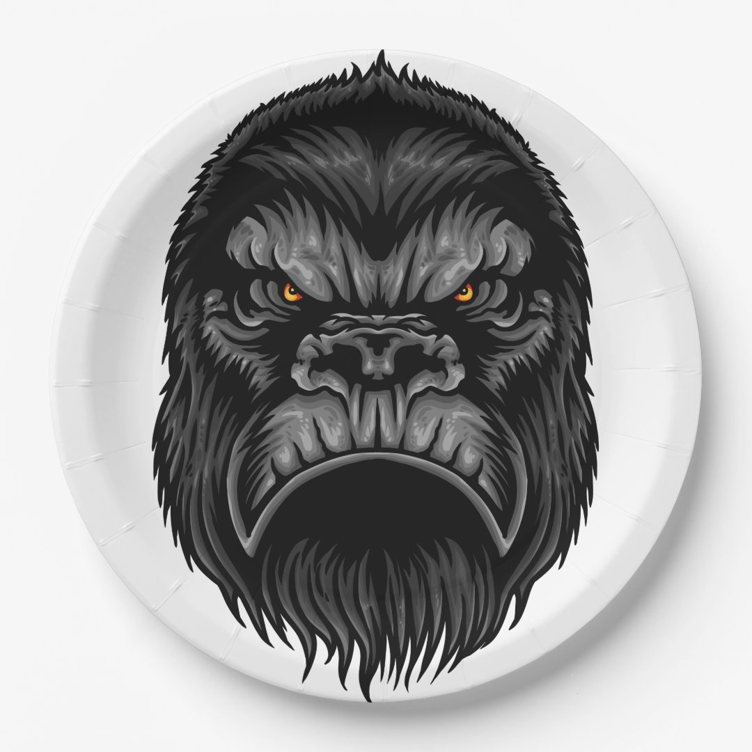 Gorilla Paper Plate Zazzle
