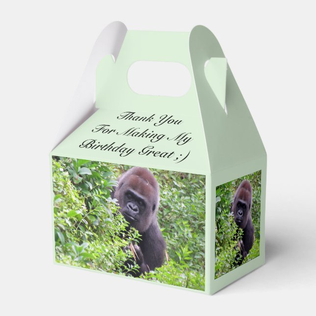 Gorilla Party Favor Box (Front Side)