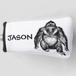 GORILLA PERSONALIZED GOLD HEAD COVER CUSTOM
