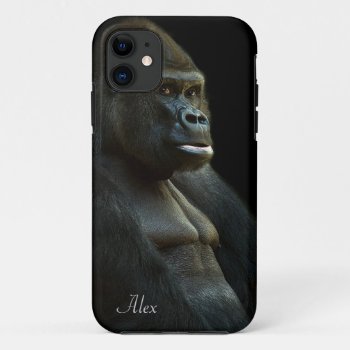 Gorilla Photo Monogram Iphone 11 Case by Iggys_World at Zazzle