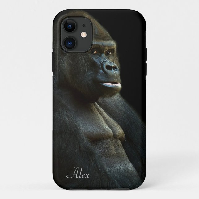 Gorilla Photo Monogram Case-Mate iPhone Case (Back)