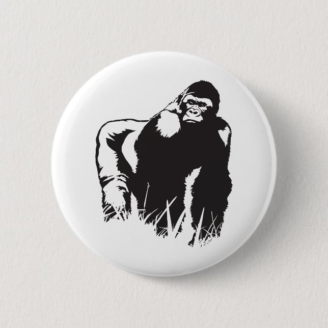 Gorilla Pinback Button (Front)