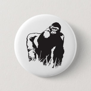 Gorilla Pinback Button