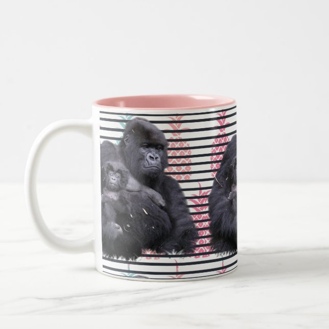Gorilla Pineapple Pink Mug (Left)