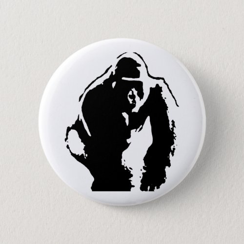 Gorilla Pop Art Button