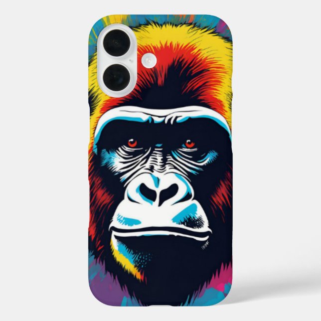 Gorilla Pop Art Cartoon Drawing Case-Mate iPhone Case (Back)