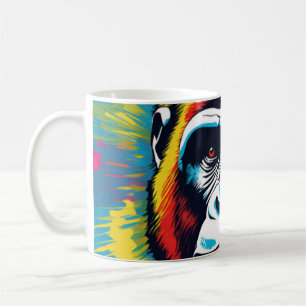 Gorilla Pop Art Cartoon Drawing Coffee Mug