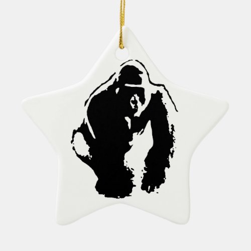 Gorilla Pop Art Ceramic Ornament
