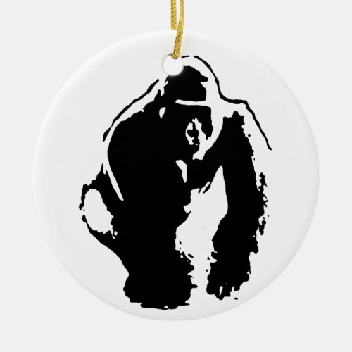 Gorilla Pop Art Ceramic Ornament