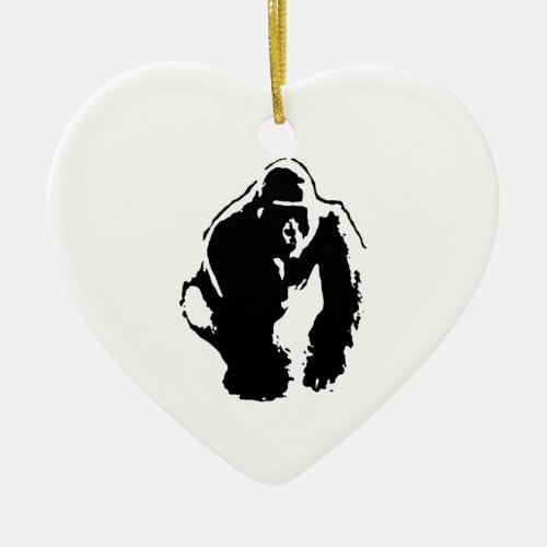 Gorilla Pop Art Ceramic Ornament