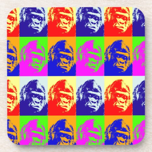 Gorilla Pop Art Coaster