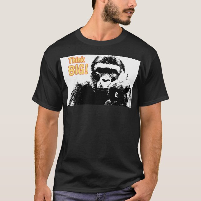 Gorilla Pop Art Elegant Trendy Modern Motivational T-Shirt (Front)