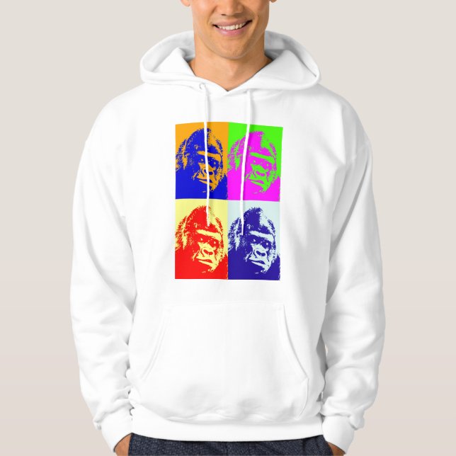 Gorilla Pop Art Hoodie (Front)