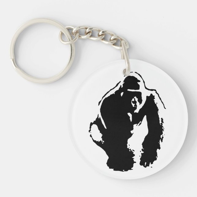 Gorilla Pop Art Keychain (Front)