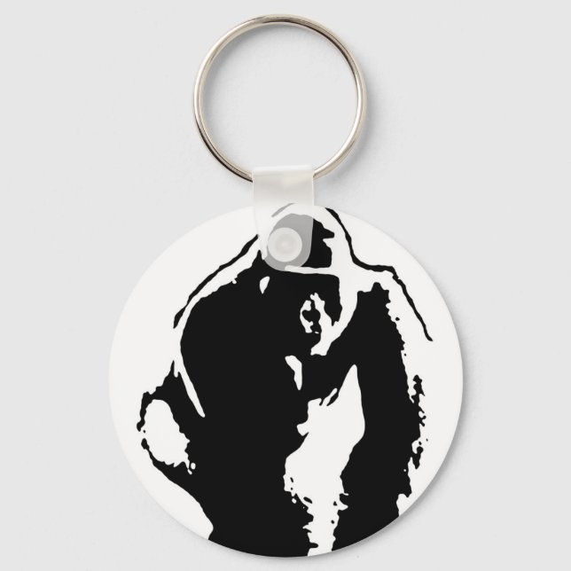 Gorilla Pop Art Keychain (Front)
