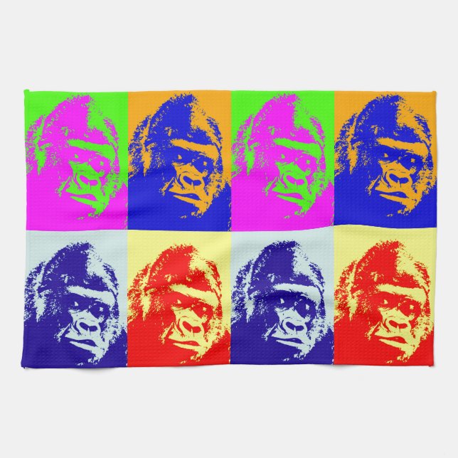 Gorilla Pop Art Kitchen Towel (Horizontal)