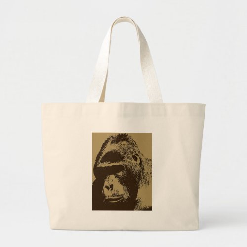 Gorilla Pop Art Large Tote Bag