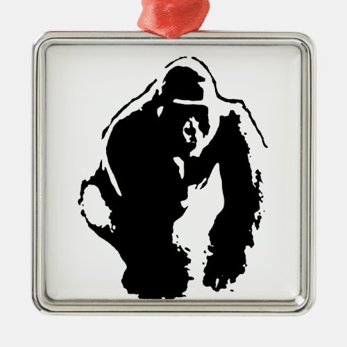 Gorilla Pop Art Metal Ornament