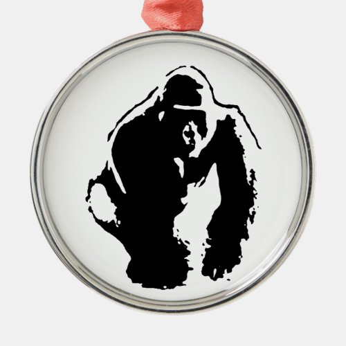 Gorilla Pop Art Metal Ornament