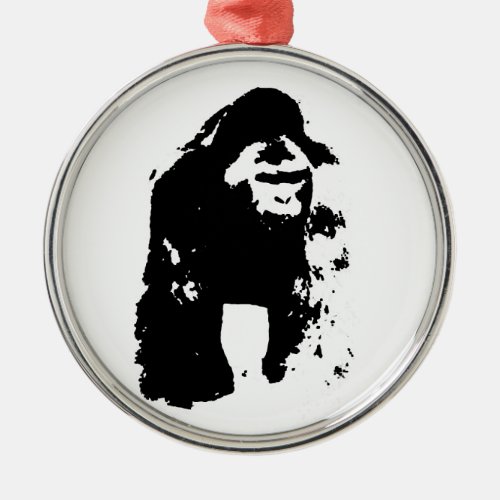 Gorilla Pop Art Metal Ornament
