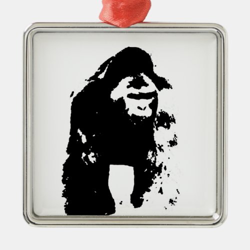 Gorilla Pop Art Metal Ornament