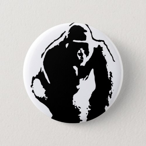 Gorilla Pop Art Pinback Button
