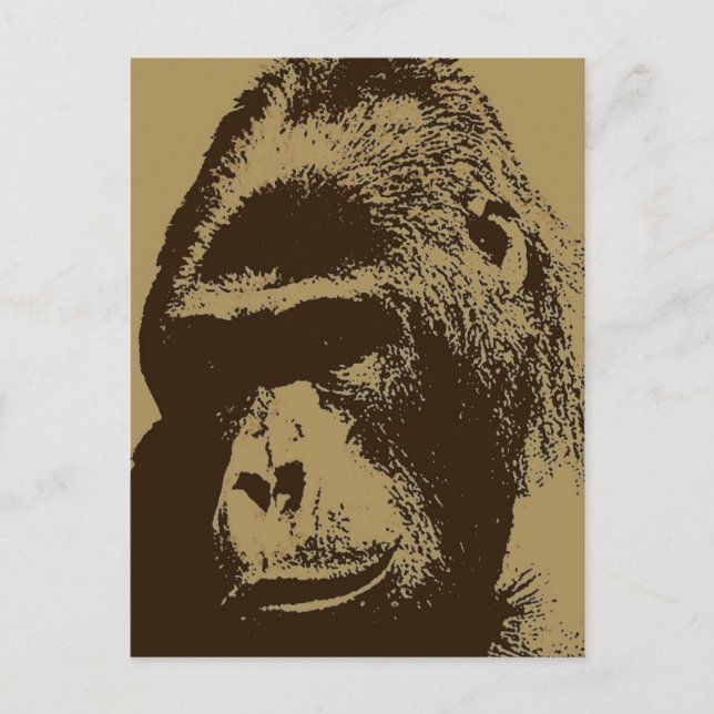 Gorilla Pop Art Postcard (Front)