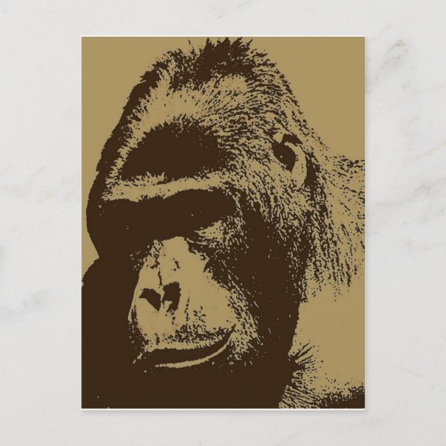 Gorilla Pop Art Postcard (Front)