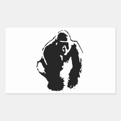 Gorilla Pop Art Rectangular Sticker