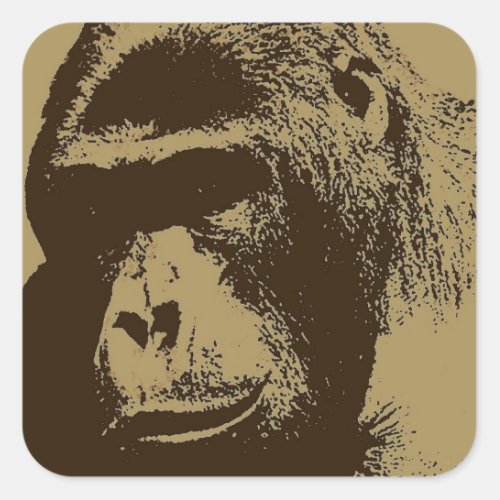 Gorilla Pop Art Stickers