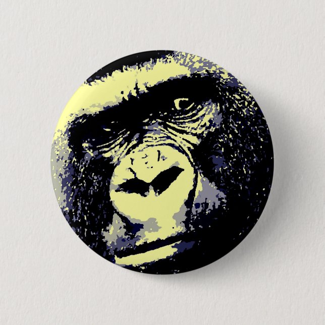 Gorilla Portrait Button (Front)
