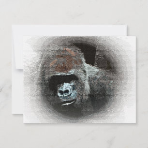 Gorilla Portrait Invitations - Funny Announcements