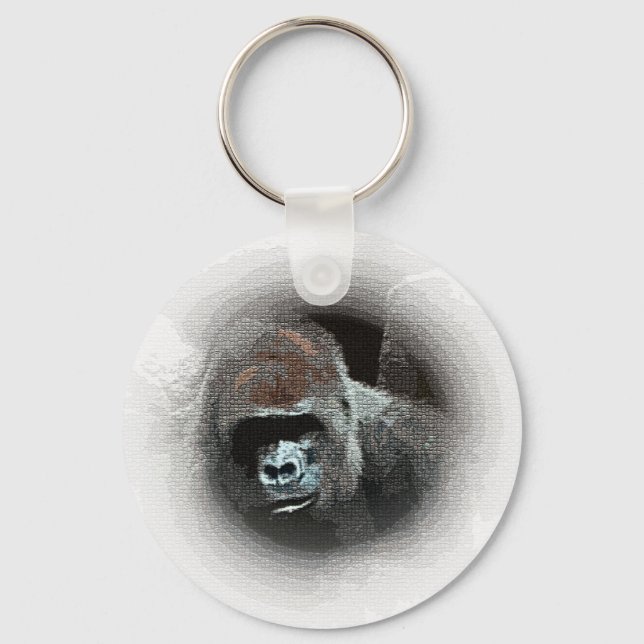 Gorilla Portrait Keychain (Front)