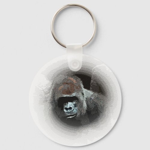 Gorilla Portrait Keychain