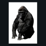 Gorilla Poster<br><div class="desc">Digital Computer Animal Art - College Pop Art - Wild Animal Computer Images</div>