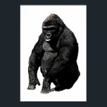 Gorilla Poster<br><div class="desc">Digital Computer Animal Art - College Pop Art - Wild Animal Computer Images</div>