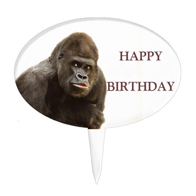Gorilla Pout Cake Topper (Front)