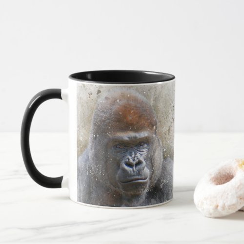 Gorilla Primate Watercolor Animal Photography Mug