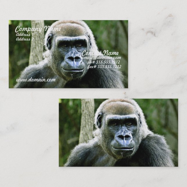 Gorilla Profile Business Card | Zazzle
