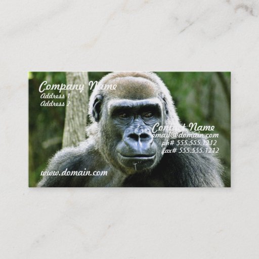 Customizable Gorilla Profile Business Card