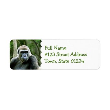 Gorilla Profile Return Address Label by WildlifeAnimals at Zazzle